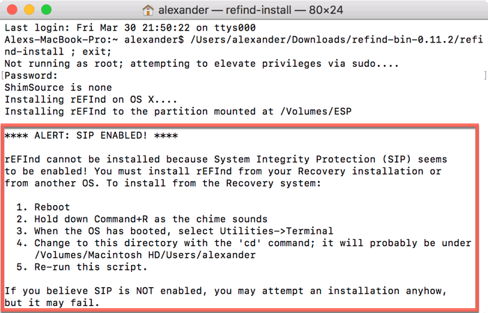 Режим восстановления macOS с доступом к терминалу