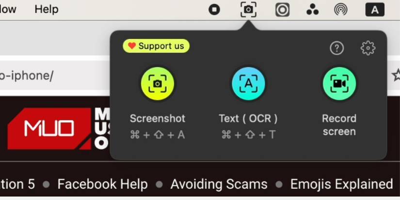 Приложение iScreen Shoter на Mac