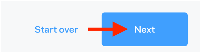 Переход к следующему шагу на WeTransfer