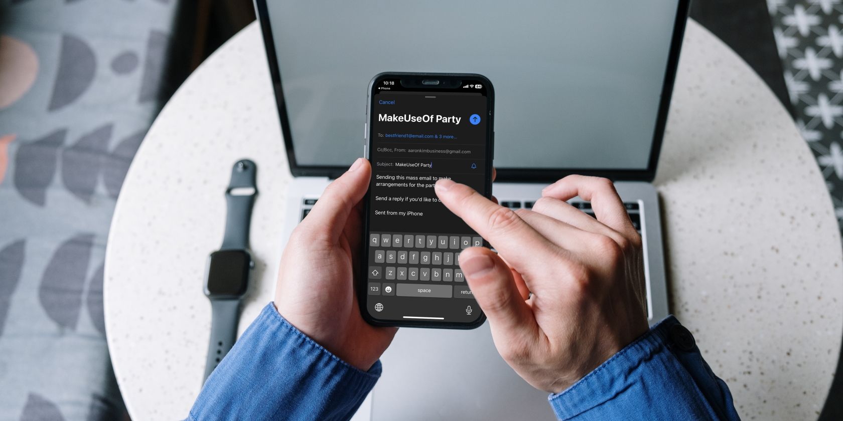 Групповые письма с iPhone и iPad