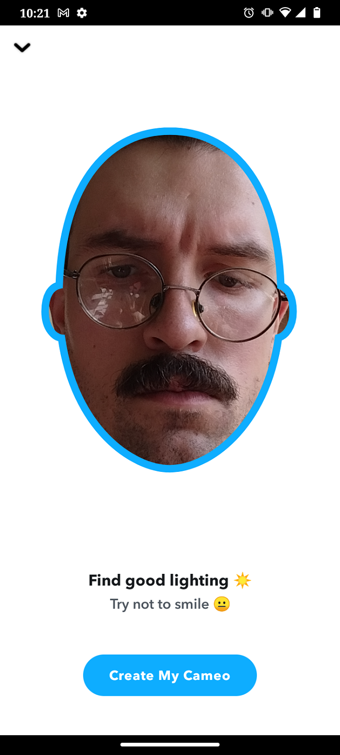 Селфи для Snapchat Cameo