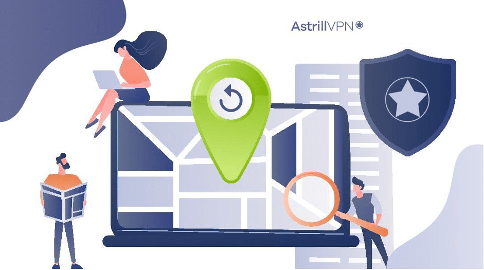 Carte mondiale avec des points de serveurs indiquant l'accès à des services géo‑restreints