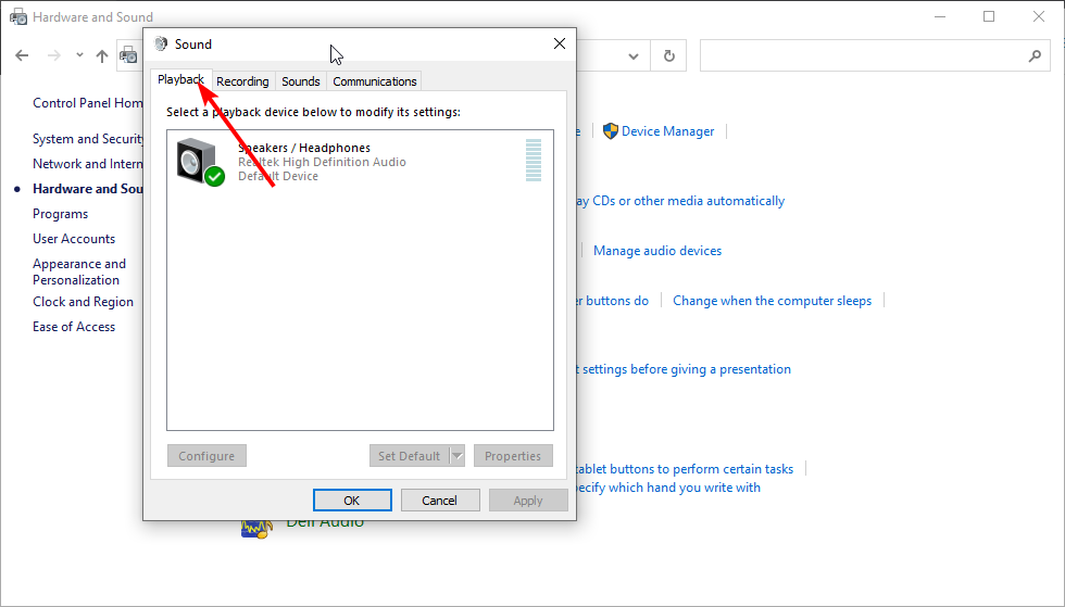 Показать отключённые устройства в настройках звука