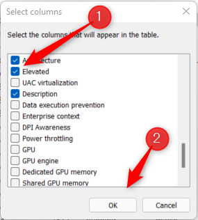 Выбрать Elevated.