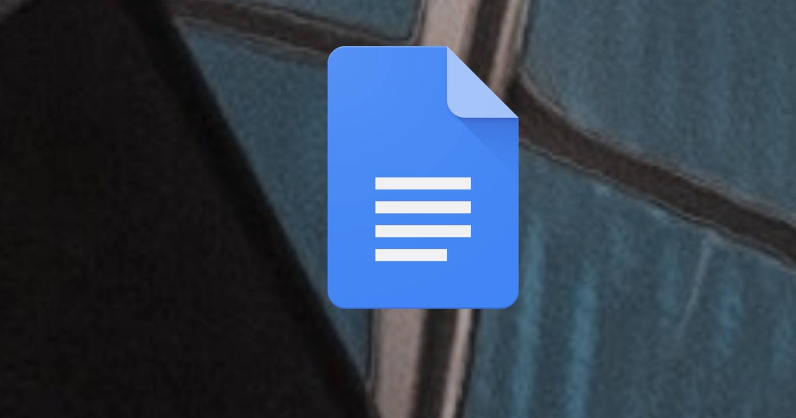 Логотип Google Docs на синем фоне