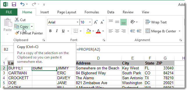 Копирование ячейки с формулой
