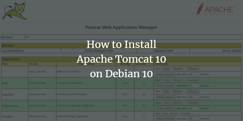 Apache Tomcat 10 на Debian 10 — установка и настройка