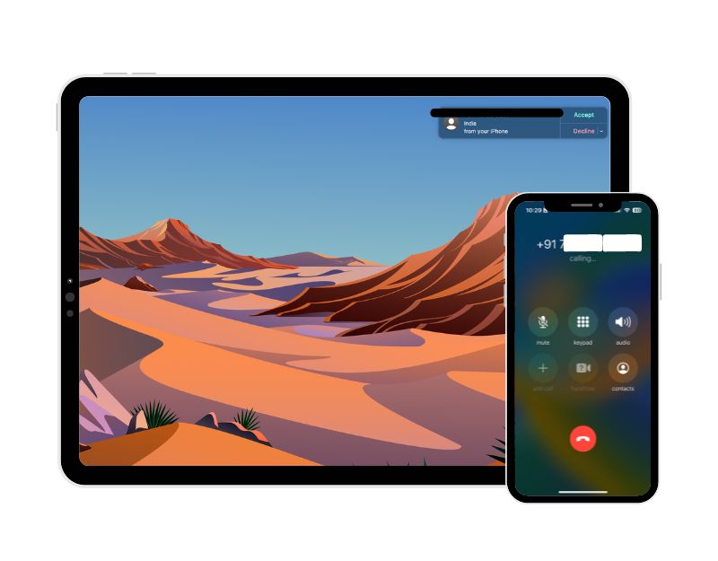 Принимать звонки на iPad