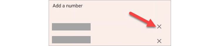 Нажмите X, чтобы разблокировать номер в Google Phone.