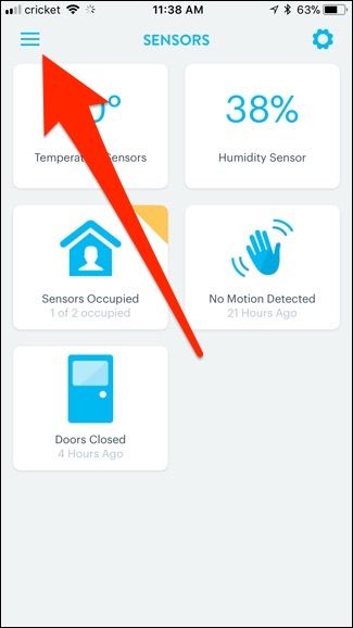 Меню приложения Wink