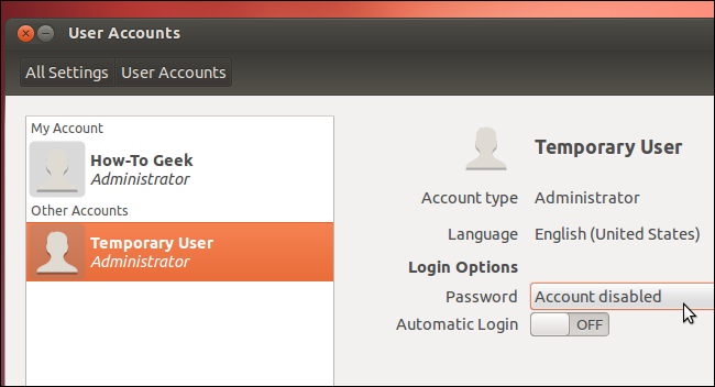 Установка пароля для нового пользователя