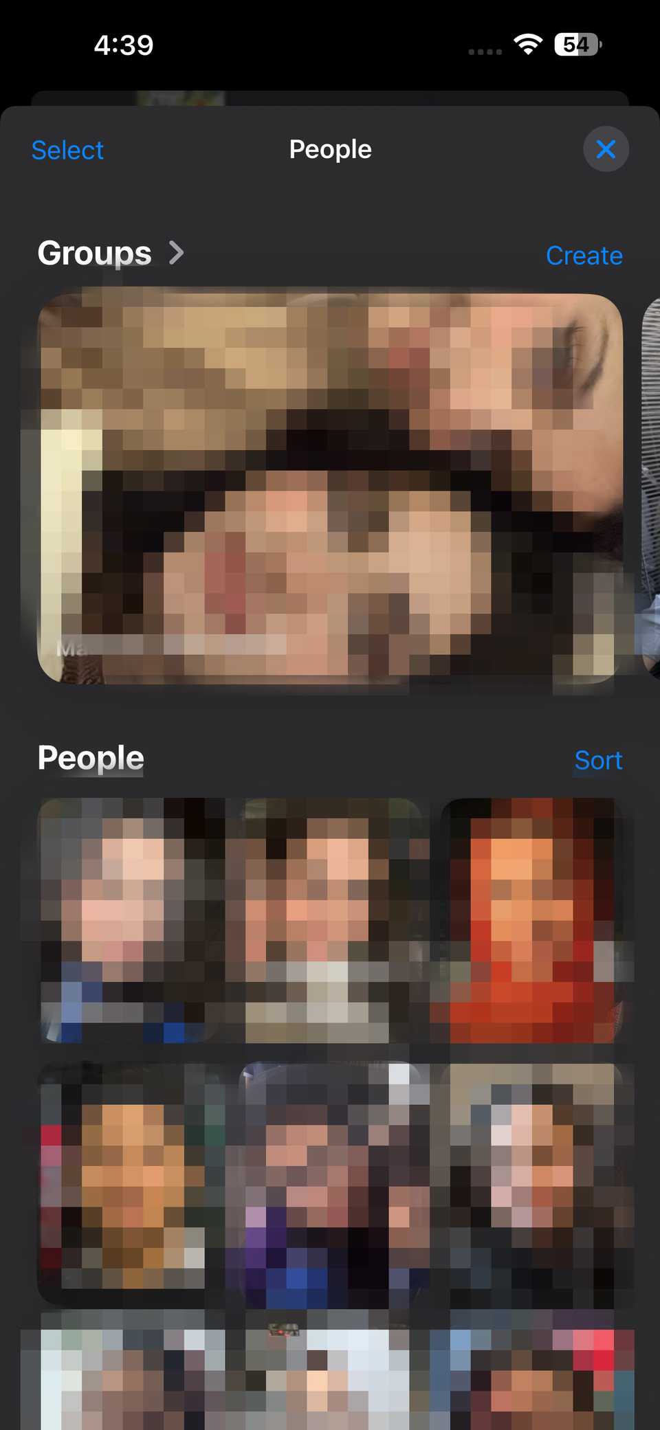 Подразделы «Группы» и «Люди» в приложении «Фото»