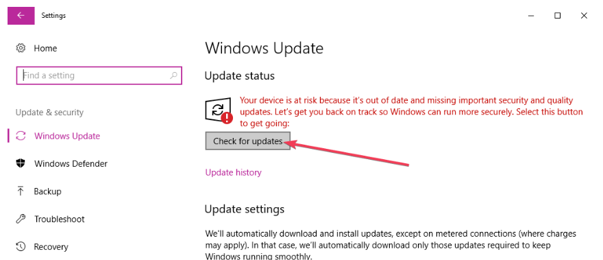 Проверить обновления Windows