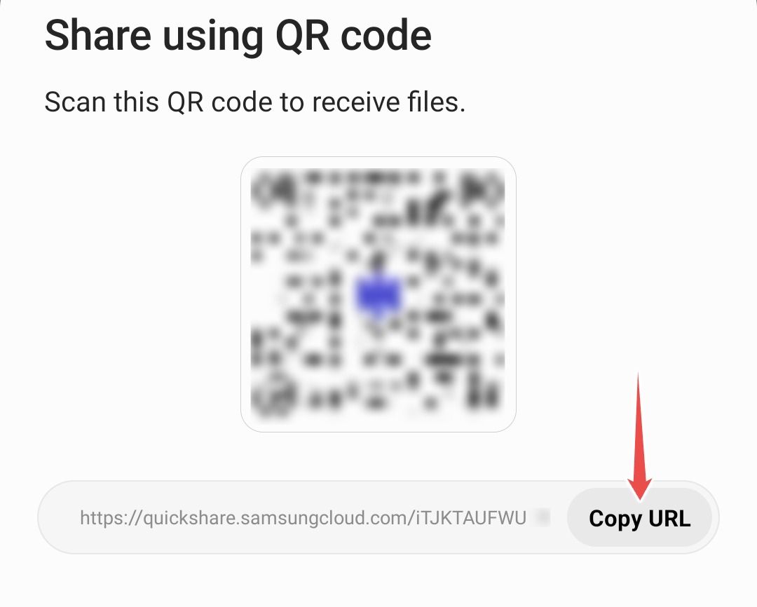 Sharing an album in Samsung Gallery via URL