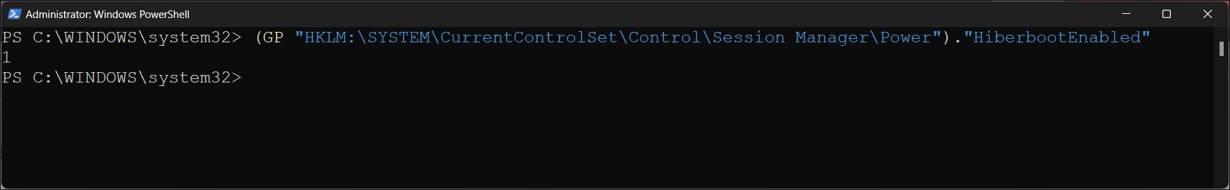 проверка статуса быстрого запуска через PowerShell