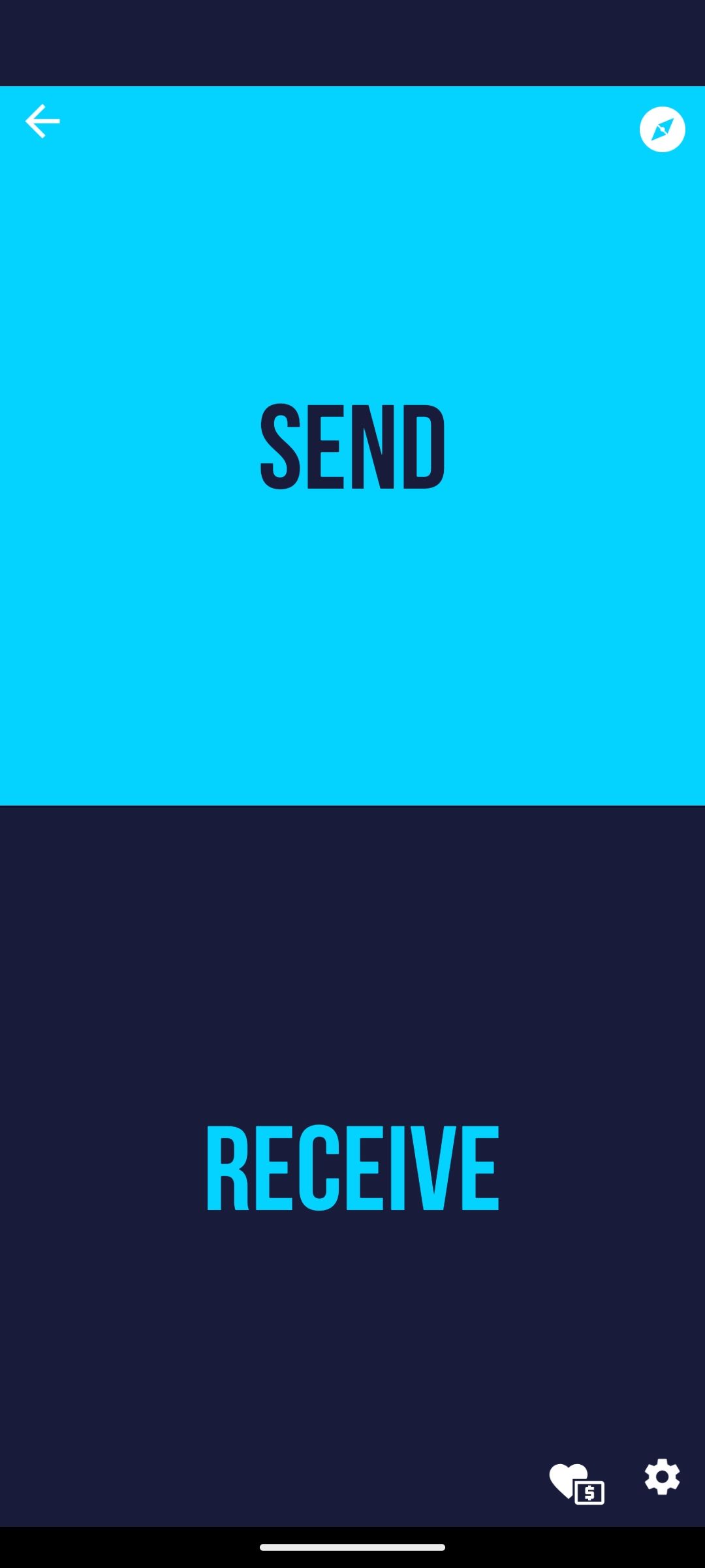 Главный экран Send Files to TV