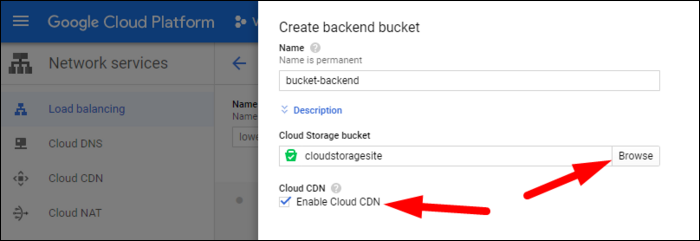создать новый bucket