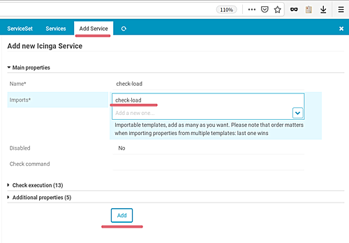 Добавление службы в ServiceSet