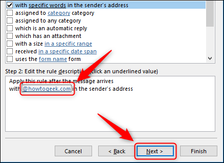 Мастер правил с выбранным доменом