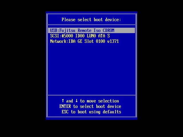 Menu di avvio (boot) del BIOS/UEFI per selezionare il dispositivo USB avviabile