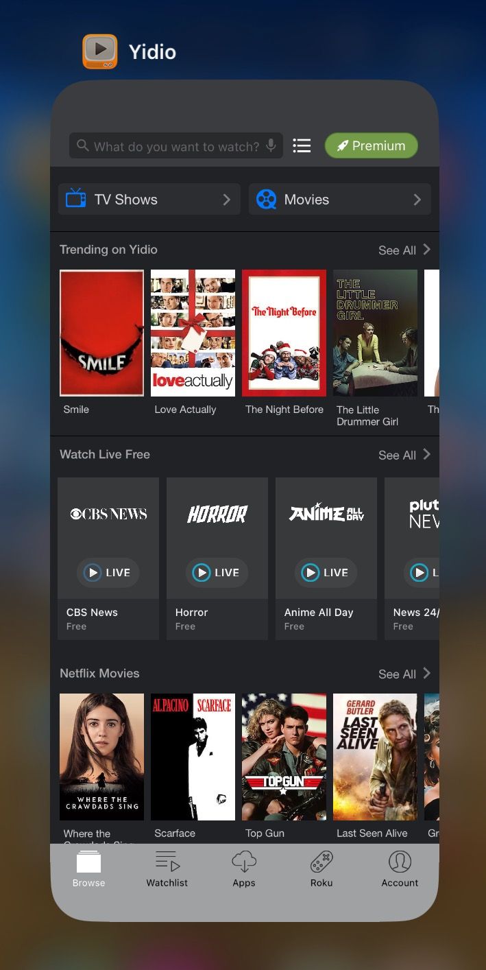 Открытие Yidio