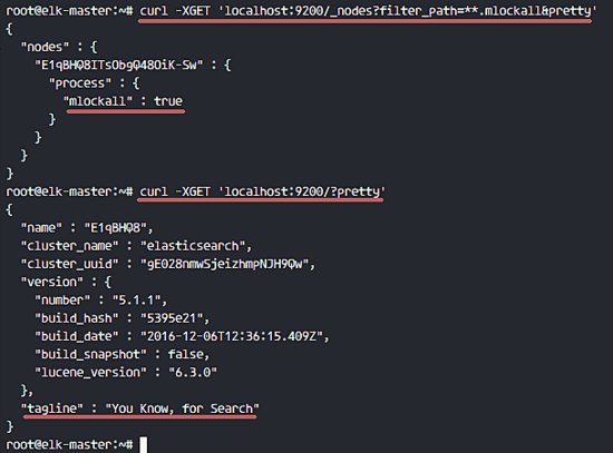 mlockall включён и Elasticsearch запущен