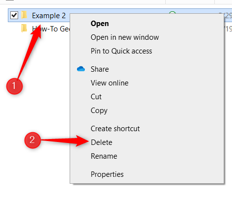 Опция удаления в Проводнике