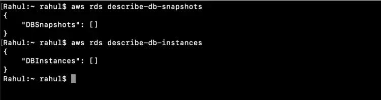 Проверка после удаления ресурсов