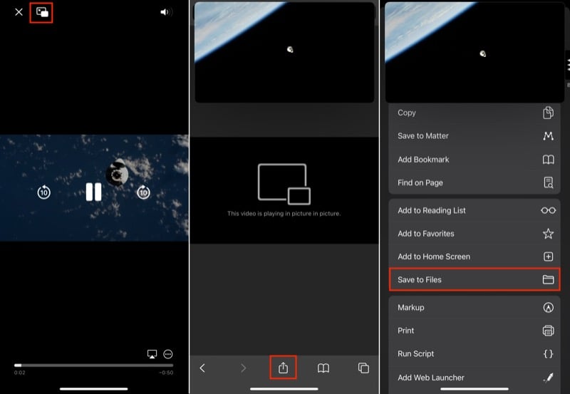 Сохранение видео через онлайн‑загрузчик в iPhone