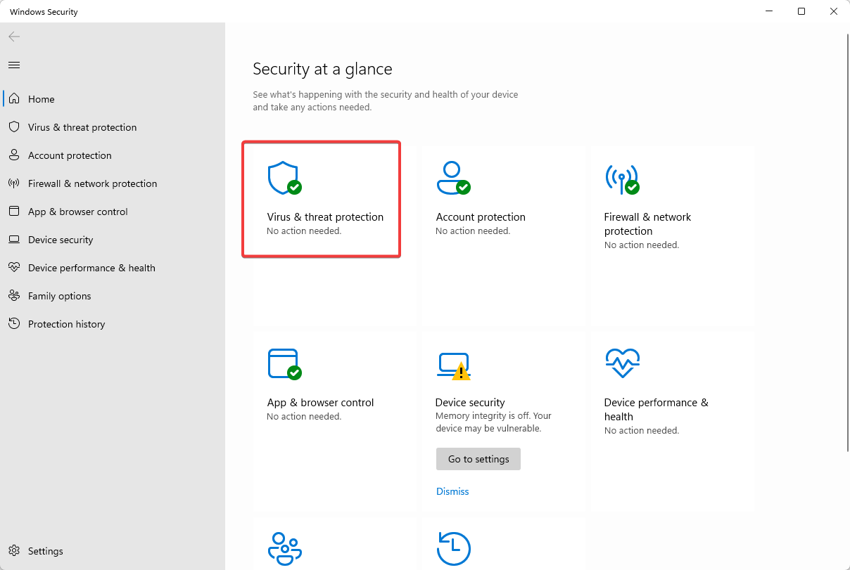 Раздел: защита от вирусов и угроз