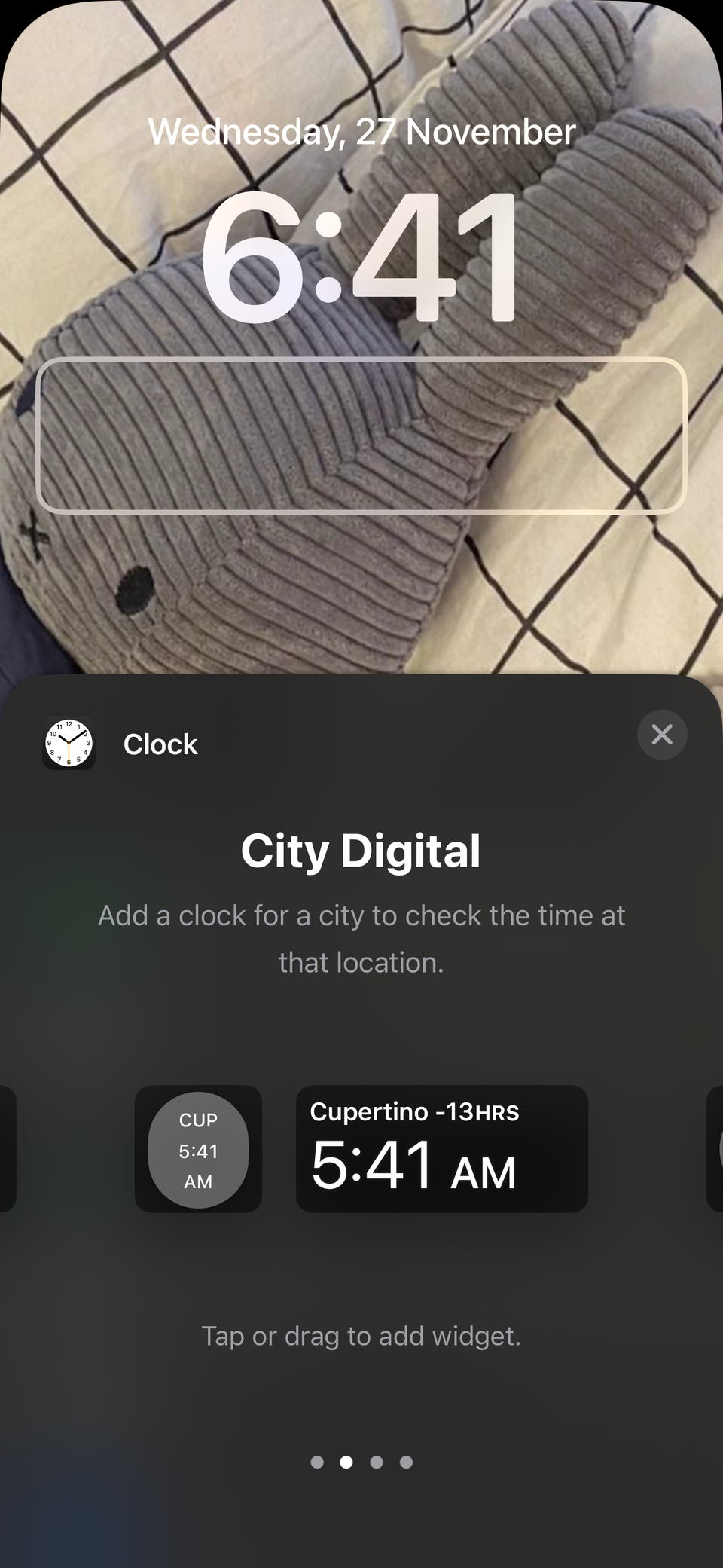 City Digital Lock Screen widget