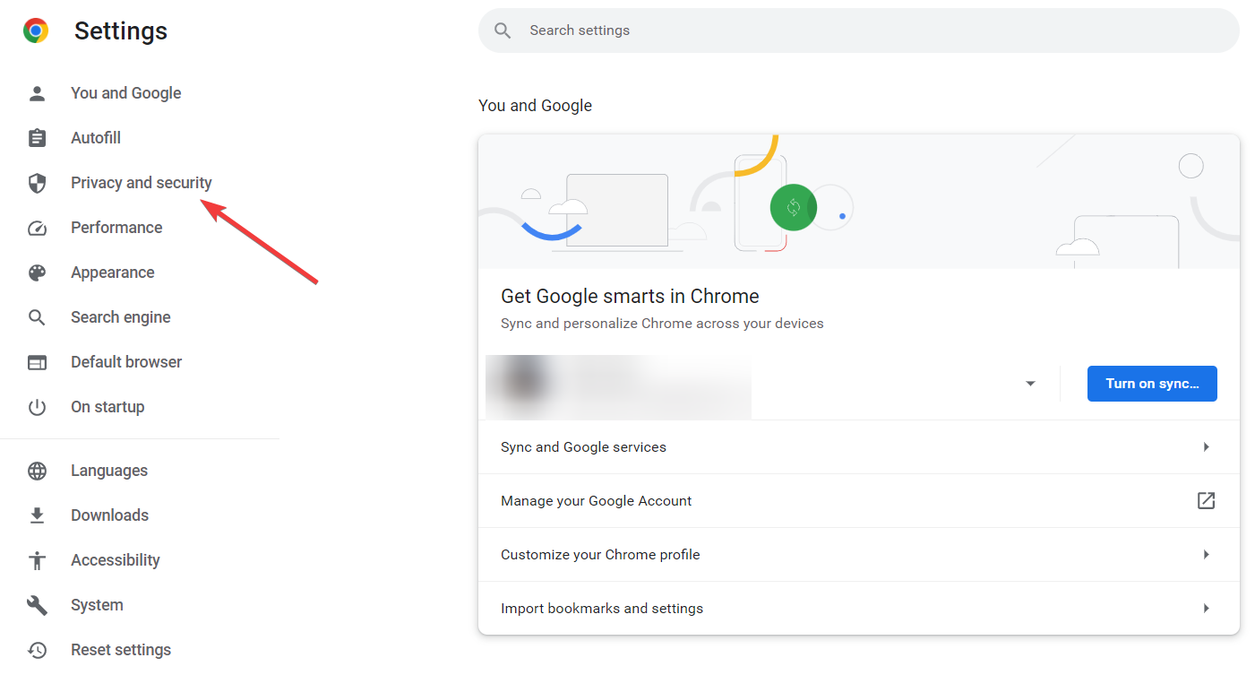 Параметры конфиденциальности в Chrome