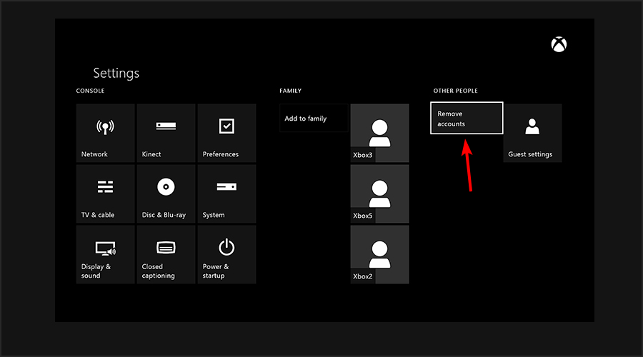 Экран управления аккаунтами