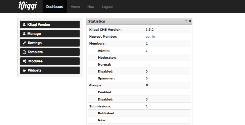 Kliqqi Admin‑Panel