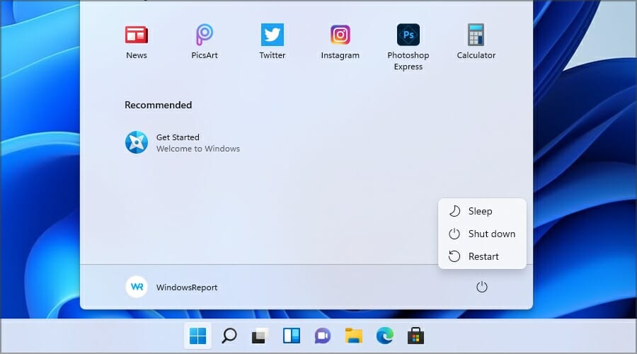 Кнопка питания и режимы сна в Windows 11