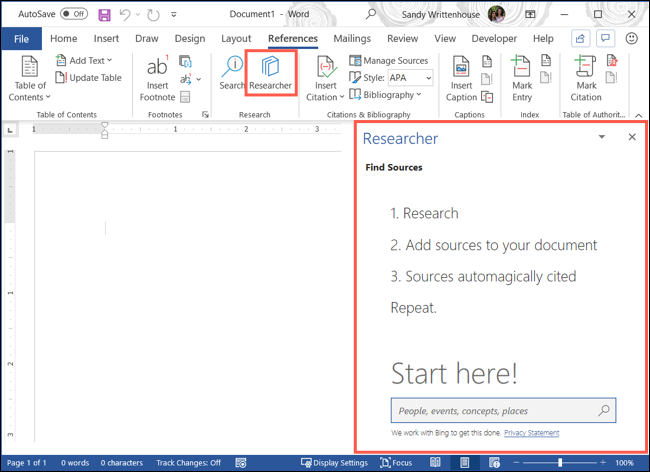 Researcher в Word: как быстро исследовать