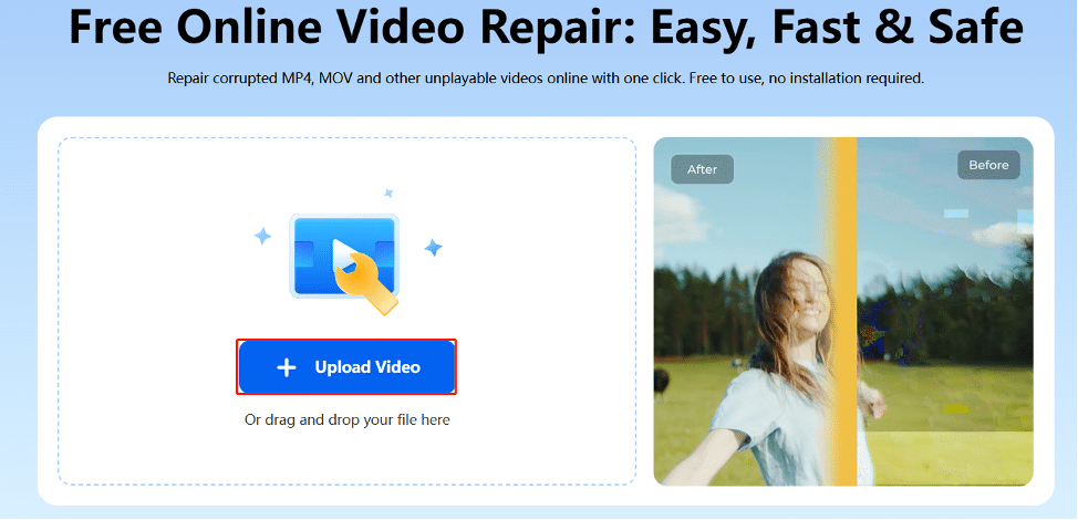 Скриншот: загрузка файла в онлайн‑репейр 4DDiG