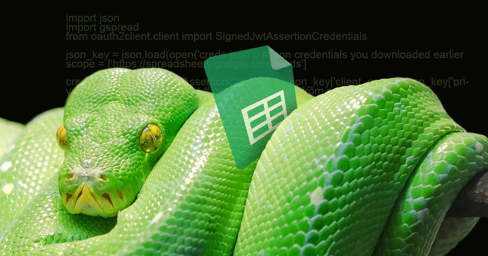 Интерфейс Python с Google Sheets (иллюстрация)