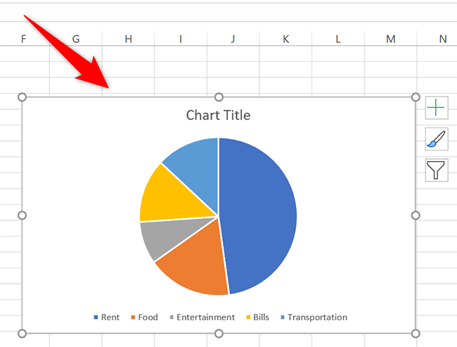 Выбор и вставка круговой диаграммы