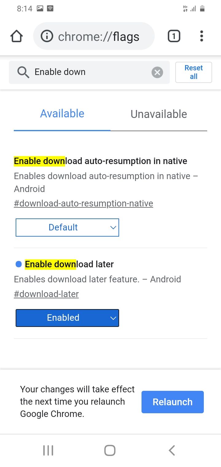 Changing-Download-Later-Flag-In-Chrome-Status-To-Enable