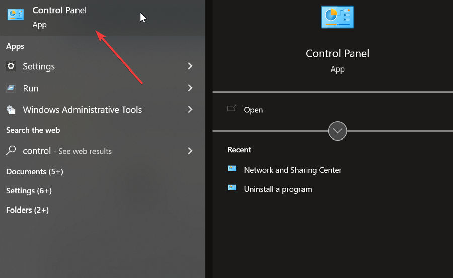 Панель Управления Сеть и Интернет