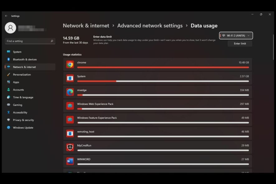 Сократить расход данных в Windows 11