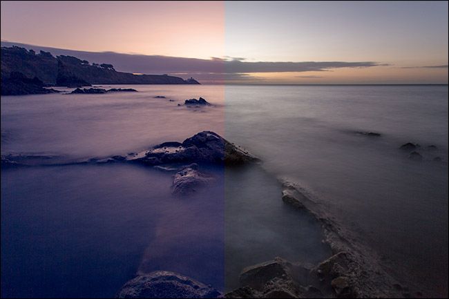 Сравнение до и после обработки: палитра стала ярче и более согласованной