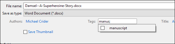Автоподсказки меток в Office