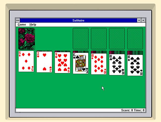 Запуск пасьянса Solitaire в Windows 3.1 на iPad