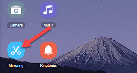 Иконка Mirroring в AirDroid Web для старта зеркалирования