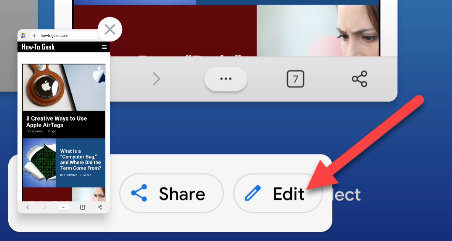 Превью скриншота в углу экрана на Google Pixel