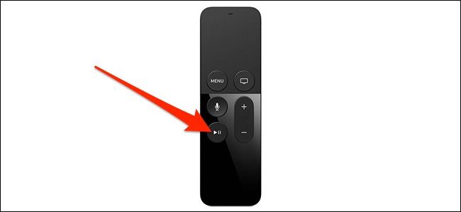 Пульт Apple TV на фоне меню
