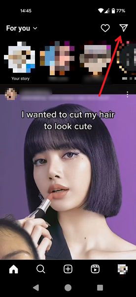 Доступ к Direct Messages в Instagram для Android.