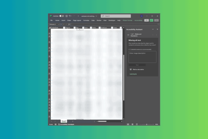 Ошибка Accessibility: Investigate в Excel — как исправить